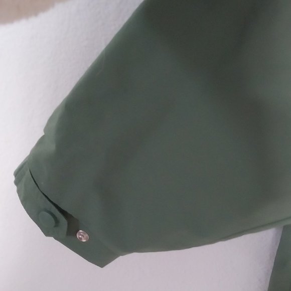 Woman Within Sage Green Hooded Quilt Lined Taslon Anorak/Parka - Picture 5 of 11